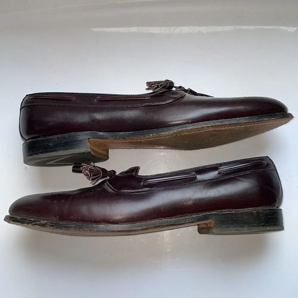 Allen Edmonds Windham burgundy leather oxford type slip‎ on dress shoes